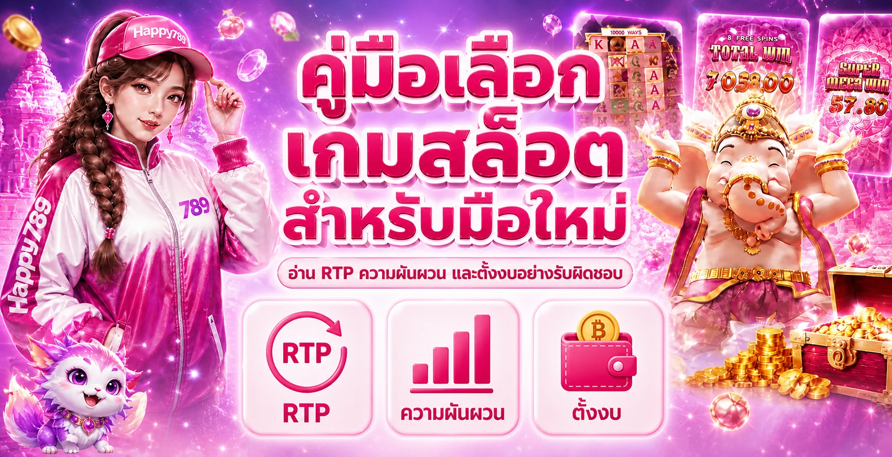Happy789 คู่มือเลือกเกมสล็อตสำหรับมือใหม่ อ่าน RTP และตั้งงบ